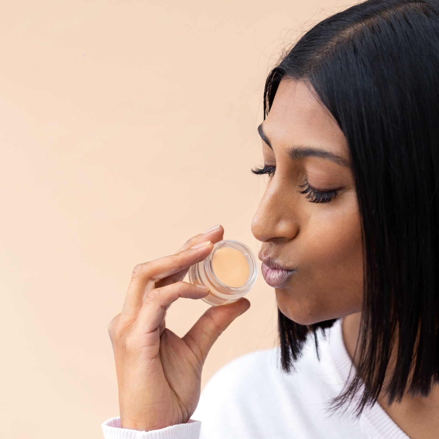 OMni Radiant Zinc Sheer Coral natural multi-use balm for dry lips and skin, highlighter on cheeks #5