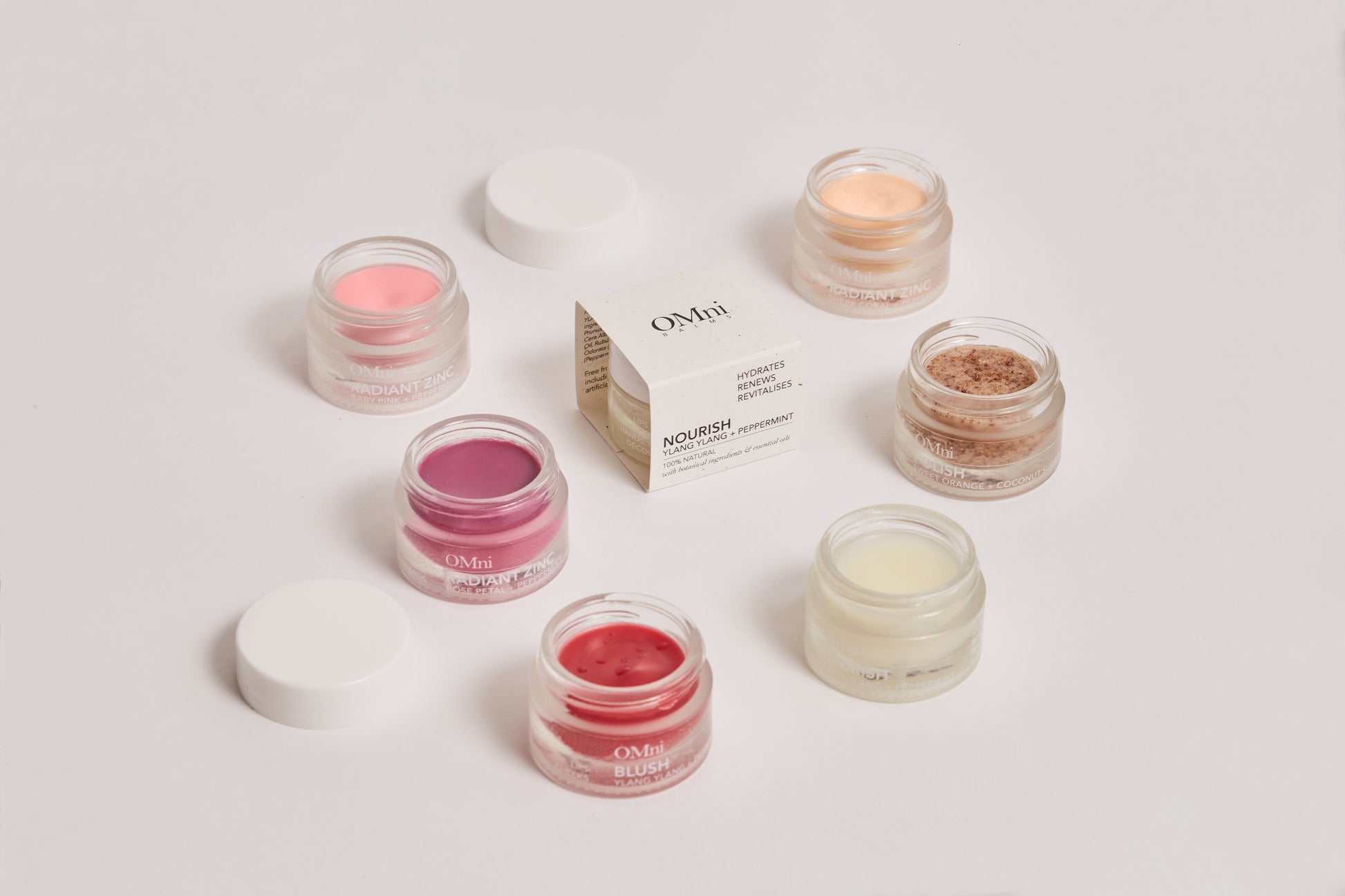 OMni Balms range of natural multi-use balms for dry skin and lips